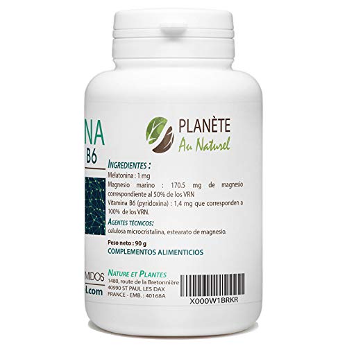 Melatonina 1mg - Magnesio y Vitamina B6-180 comprimidos