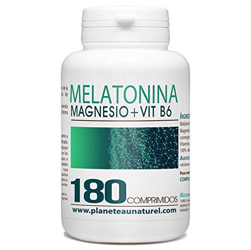 Melatonina 1mg - Magnesio y Vitamina B6-180 comprimidos