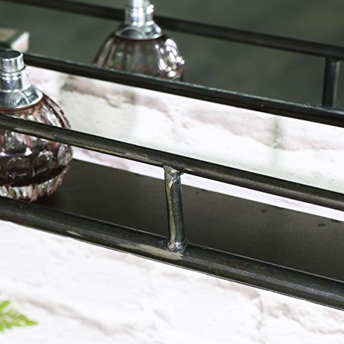 Melody Maison - Espejo con estante (75 x 30 x 12 cm), color gris