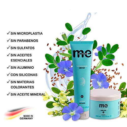 MeMademoiselle Harmony Mask para cabello largo y fuerte I Tratamiento intensivo anti frizz para el cabello I Made in Germany (175 ml)