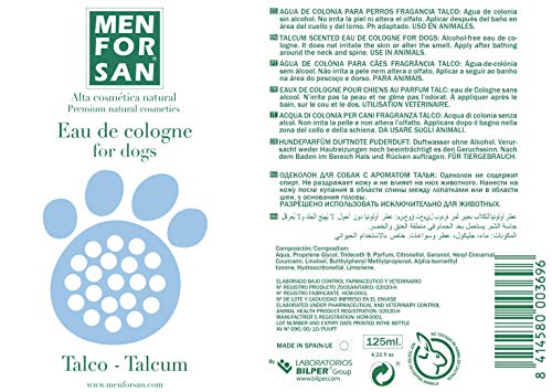 MENFORSAN Agua de Colonia para Perros Talco - 125 ml
