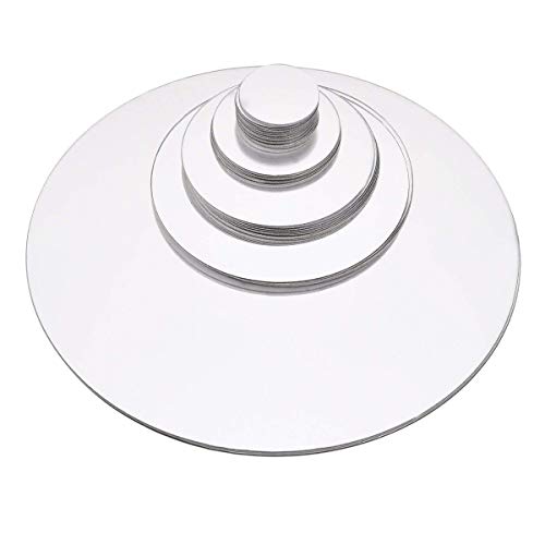 mengger Espejos Pared Decorativos Adhesivos Hojas Pegatinas Auto-Adhesivo Círculo 56 Piezas Redondo acrílico Espejos para la baño Decoración del Hogar Azulejos