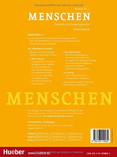 Menschen B1/1. Arbeitsbuch. Per le Scuole superiori. Con CD Audio. Con espansione online: MENSCHEN B1.1 Ab+CD-Audio (ejerc.): 2