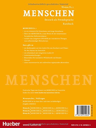 Menschen B1/1. Kursbuch. Per le Scuole superiori. Con DVD-ROM. Con espansione online: MENSCHEN B1.1 Kb+DVD-ROM (alum.)