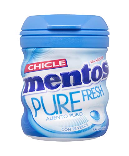 Mentos Chicle Menta, Sin Azúcar - 6 unidades de 60 gr. (Total 360 gr.)