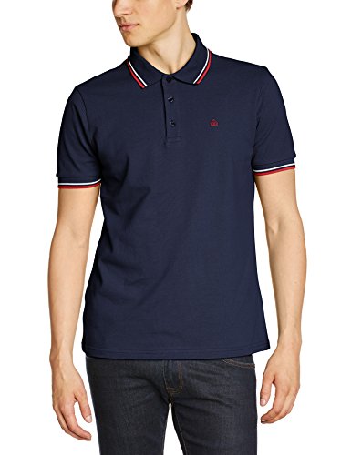 Merc of London Card Polo Shirt, Bleu (Navy/Red), M para Hombre