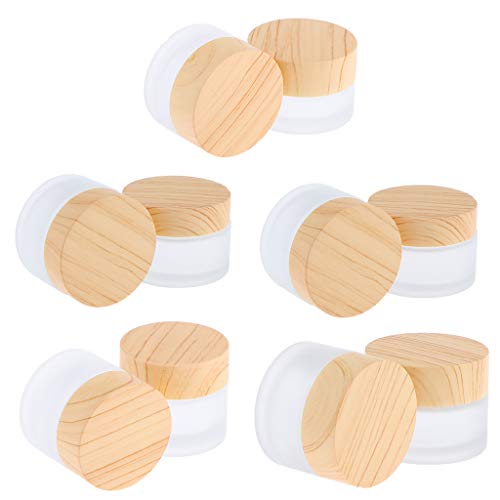 MERIGLARE 10 Piezas Tarro De Cristal Ungüento Tarro Tarro De Crema Tarro De Crema Con Tapón De Rosca
