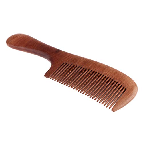 MERIGLARE Home & Travel, Peine De Madera De Primera Calidad Peine De Madera Natural para Barba De Pelo Rizado - Diente Fino