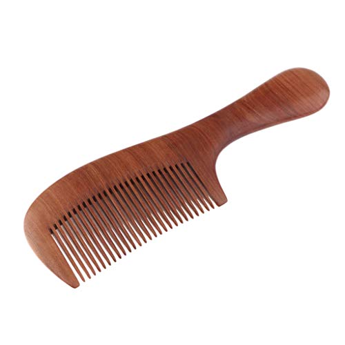 MERIGLARE Home & Travel, Peine De Madera De Primera Calidad Peine De Madera Natural para Barba De Pelo Rizado - Diente Fino
