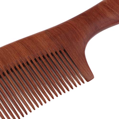 MERIGLARE Home & Travel, Peine De Madera De Primera Calidad Peine De Madera Natural para Barba De Pelo Rizado - Diente Fino