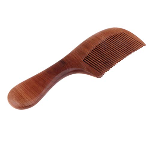 MERIGLARE Home & Travel, Peine De Madera De Primera Calidad Peine De Madera Natural para Barba De Pelo Rizado - Diente Fino