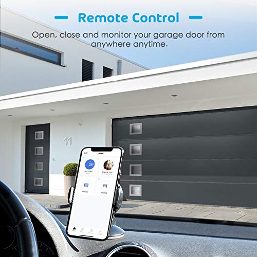 Meross Abridor de Puertas de Garaje Inteligente Wi-Fi, Controlador, Compatible con Google Asistente y SmartThings, MSG100.Color Blanco.