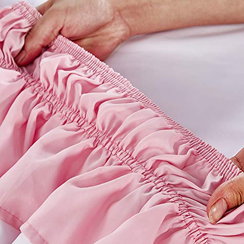 MEZI Inicio De Tres Capas Falda De Cama - Envoltura Alrededor De Elástico Faldas De Cama Sin Superficie De Cama - Reducción Y Resistente Al Desvanecimiento Incluye Funda De Almohada