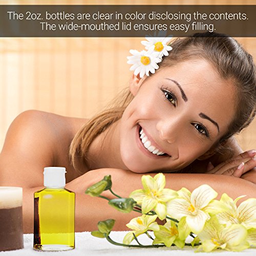 MHO Containers Rellenable Flip-Top Botellas Bpa/parabenos, 60 ml / 2Oz- conjunto de 20 2 oz Claro