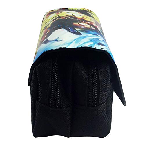  Mi caso de lápiz de héroe, Academia dibujos animados doble cremallera de gran capacidad lápiz caso estudiante suministros bolsa de almacenamiento bolsa de moneda (estilo 01)