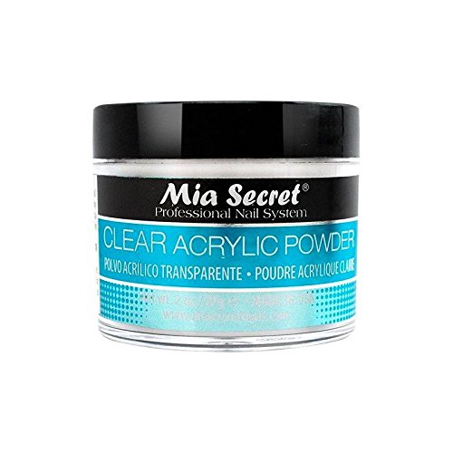 Mia Secret acrílico Nail Art polvo, 60 ml, transparente