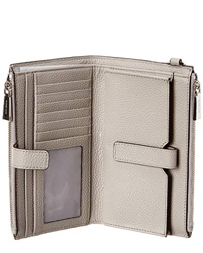 MICHAEL by Michael Kors Adele cartera de mujer, tarjetero de cuero uni Pearl Grey