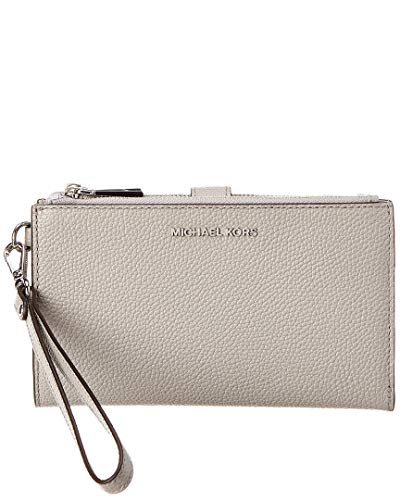 MICHAEL by Michael Kors Adele cartera de mujer, tarjetero de cuero uni Pearl Grey