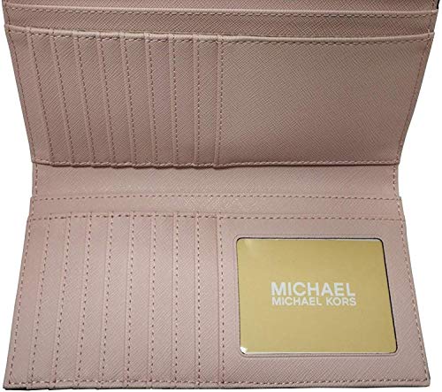 Michael Kors Jet - Cartera de viaje de piel de triple pliegue, tamaño grande -  Rosado -  Large