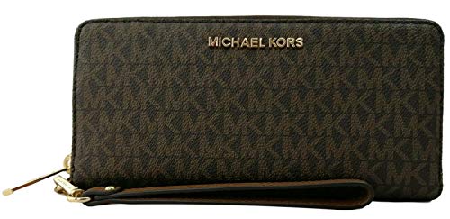 Michael Kors - Jet Set - Cartera de piel para mujer, ideal para viajar, Marrón (Marrón 2019), Medium