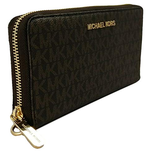 Michael Kors - Jet Set - Cartera de piel para mujer, ideal para viajar, Marrón (Marrón 2019), Medium