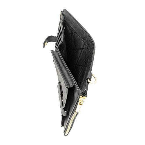 Michael Kors Jet Set Travel double Zip Wristlet (Black Saffiano)