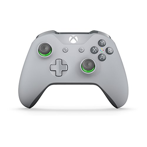 Microsoft WL3-00061 , Controlador inalámbrico para Xbox One, Gris / Verde