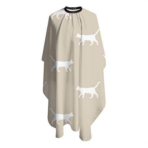 Miedhki - Capa de peluquería con diseño de silueta de gato de arena