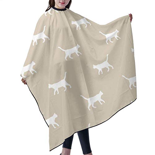 Miedhki - Capa de peluquería con diseño de silueta de gato de arena