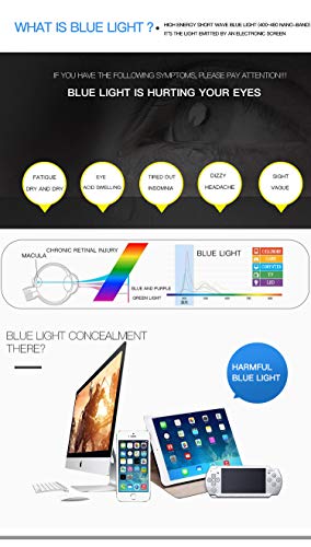 MIGOO Gafas con Filtro de luz Azul Metal Redondas Estilo Retro de los Años Sesenta para Hombres Mujeres