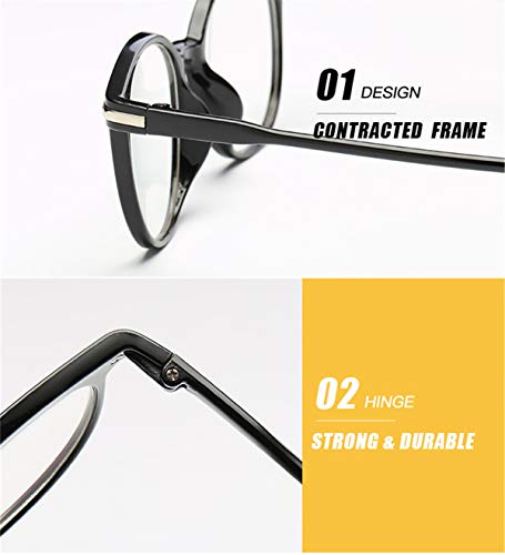 MIGOO Montura Gafas con Filtro de luz Azul Redondas Estilo Retro de los Años Sesenta para Hombres Mujeres