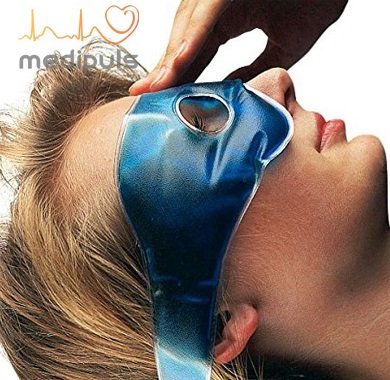 migrañas Gafas con velcro banda en estuche - migrañas con compresa de frío aliviar los dolores de cabeza y resfriados También para terapia de calor y cosméticos Ideal