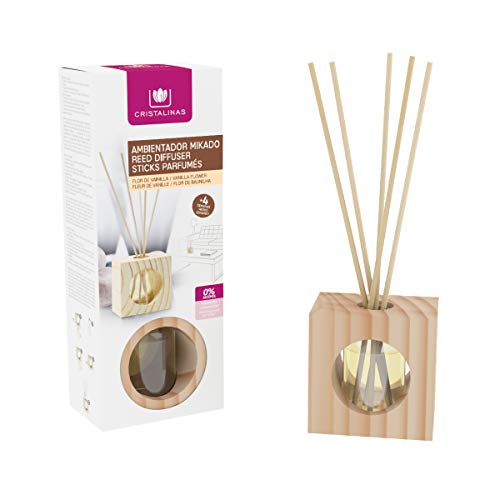 MIKADO de MADERA. Sin alcohol. Aroma: VAINILLA. +4 semanas de duración.