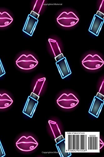 Mileage Log Book: Black Neon Makeup Lips Lipstick Auto Vehicle Mileage Log Book; Car Miles Tracker For Taxes and Expenses (Mileage Booklets)