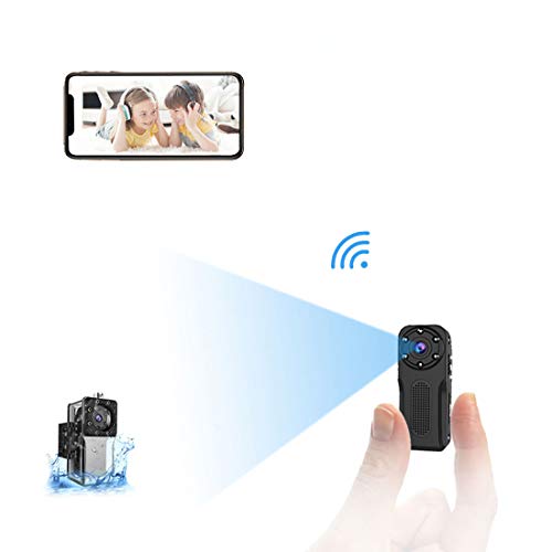 Mini Camara Espia Oculta WiFi Acuatica, NIYPS 1080P Full HD Cámara Vigilancia Portátil Secreta Compacta con Detector de Movimiento IR Visión Nocturna, Camara IP de Seguridad Pequeña Interior/Exterior
