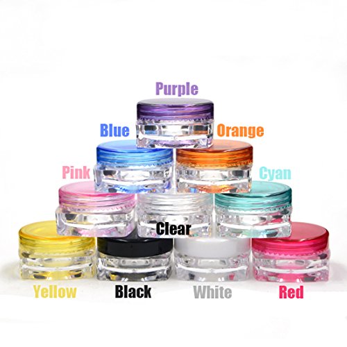 Mini frascos vacías pequeños, de muestra, de perfume, de plástico, para cosméticos, venta al por mayor, de viaje, 3 g