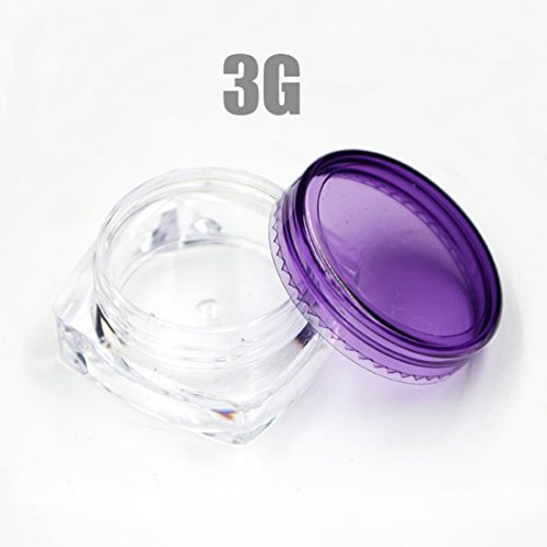 Mini frascos vacías pequeños, de muestra, de perfume, de plástico, para cosméticos, venta al por mayor, de viaje, 3 g
