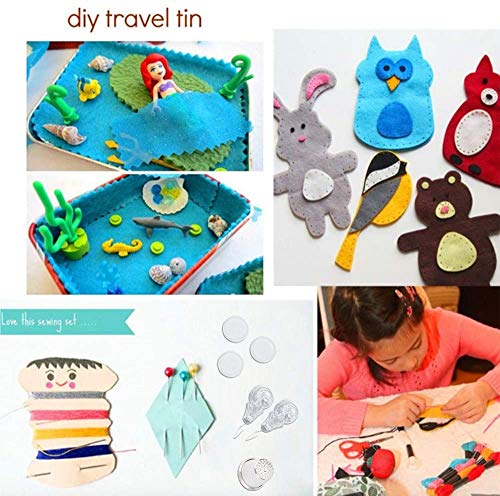 Mini Kit de Costura con Accesorios de viaje, elloLife Kit de Costura kit de Costura Básico Pequeño para Niños, Adultos, Principiantes, paraEl hogar, viajes, Uso de Emergencias (Negro)