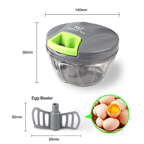 mini picadora manual,400ml picadora de carne,3 Cuchillas picadora de alimentos,cortador manual,cortador de verduras para Picar Frutas,Frutos Secos,Hierbas,Cebolla,la Salsa, Ensalada(400ml)