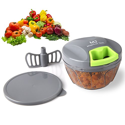 mini picadora manual,400ml picadora de carne,3 Cuchillas picadora de alimentos,cortador manual,cortador de verduras para Picar Frutas,Frutos Secos,Hierbas,Cebolla,la Salsa, Ensalada(400ml)