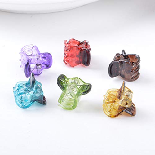 Mini Pinzas de Pelo para Mujeres y Niñas 32 piezas Ganchos de Pelo Coloridos (Blanco, Negro, Azul, Marrón, Marrón Claro, Morado, Verde y Rojo)