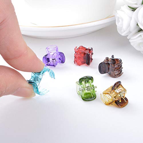 Mini Pinzas de Pelo para Mujeres y Niñas 32 piezas Ganchos de Pelo Coloridos (Blanco, Negro, Azul, Marrón, Marrón Claro, Morado, Verde y Rojo)