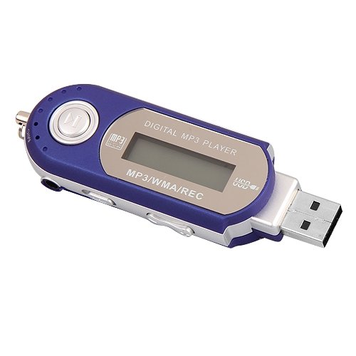 Mini Reproductor MP3 4GB Azul FM Radio Música Audio Grabadora LCD
