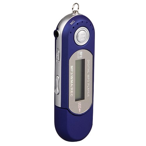 Mini Reproductor MP3 4GB Azul FM Radio Música Audio Grabadora LCD