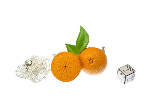 Miniblings Naranja Collar Collar de Unos 80 cm Naranja de la Fruta Vida Saludable