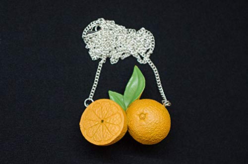 Miniblings Naranja Collar Collar de Unos 80 cm Naranja de la Fruta Vida Saludable