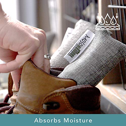 Minibolsas de purificación Moso, de aire natural, elimina los olores de los zapatos (dos bolsas por paquete)