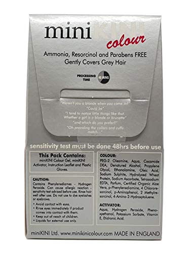 MiniKini Colour - Tinte permanente para cabello púbico, color castaño oscuro