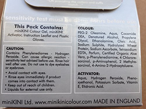 MiniKini Colour - Tinte permanente para cabello púbico, color castaño oscuro