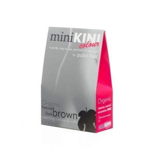 MiniKini Colour - Tinte permanente para cabello púbico, color castaño oscuro